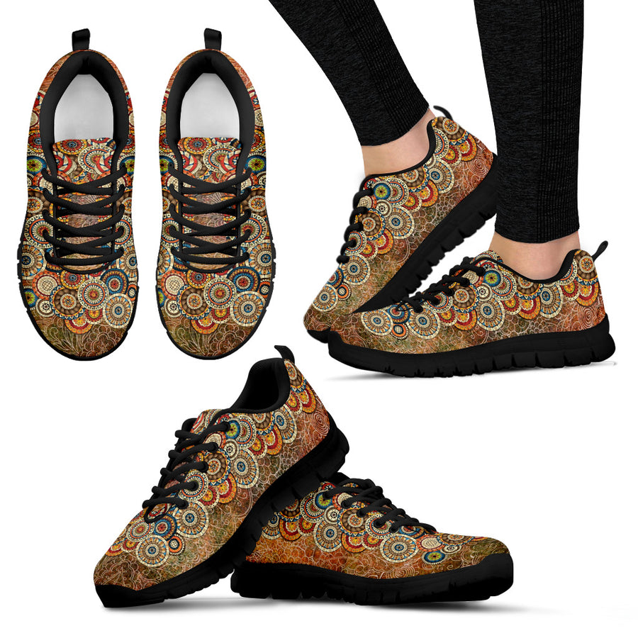 Henna Handcrafted Black Sole Sneakers