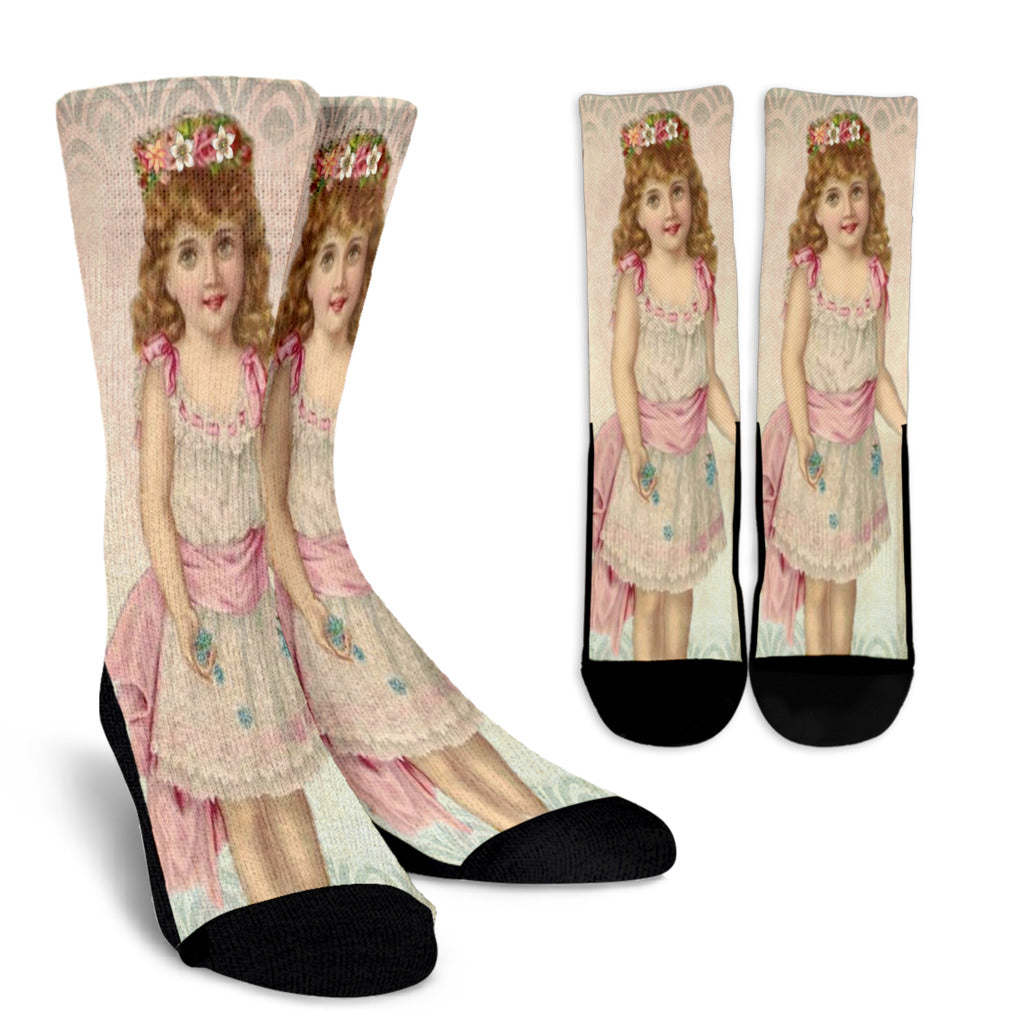 Vintage Girl Crew Socks