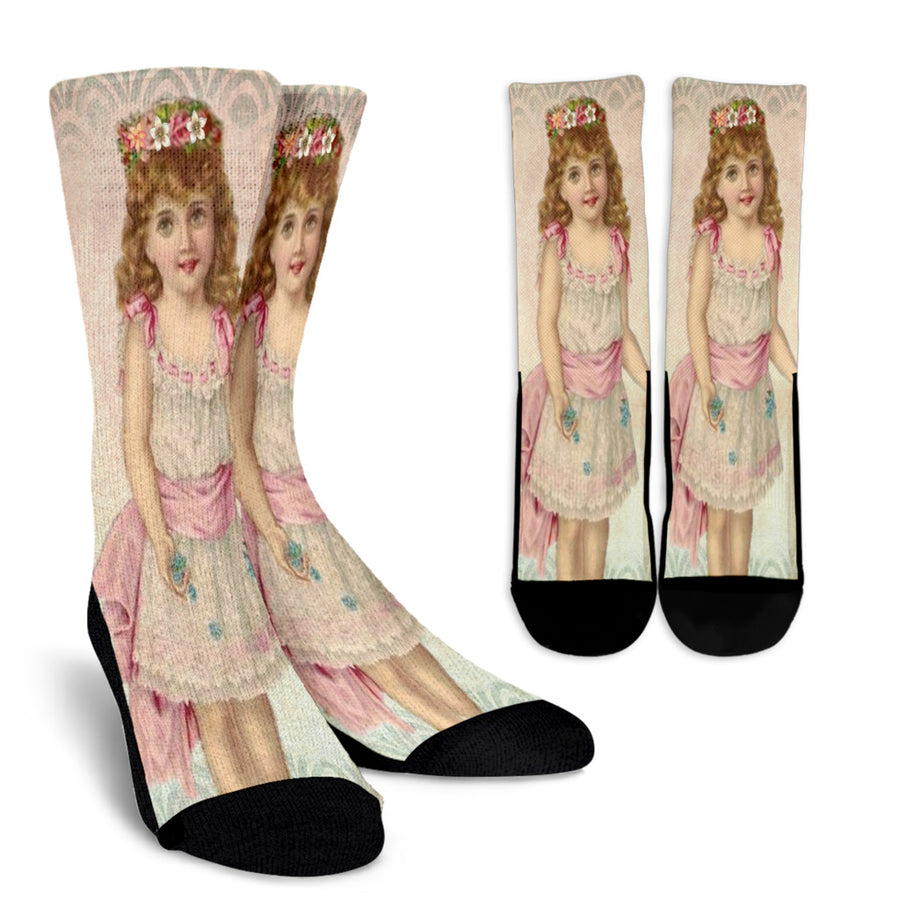 Vintage Girl Crew Socks