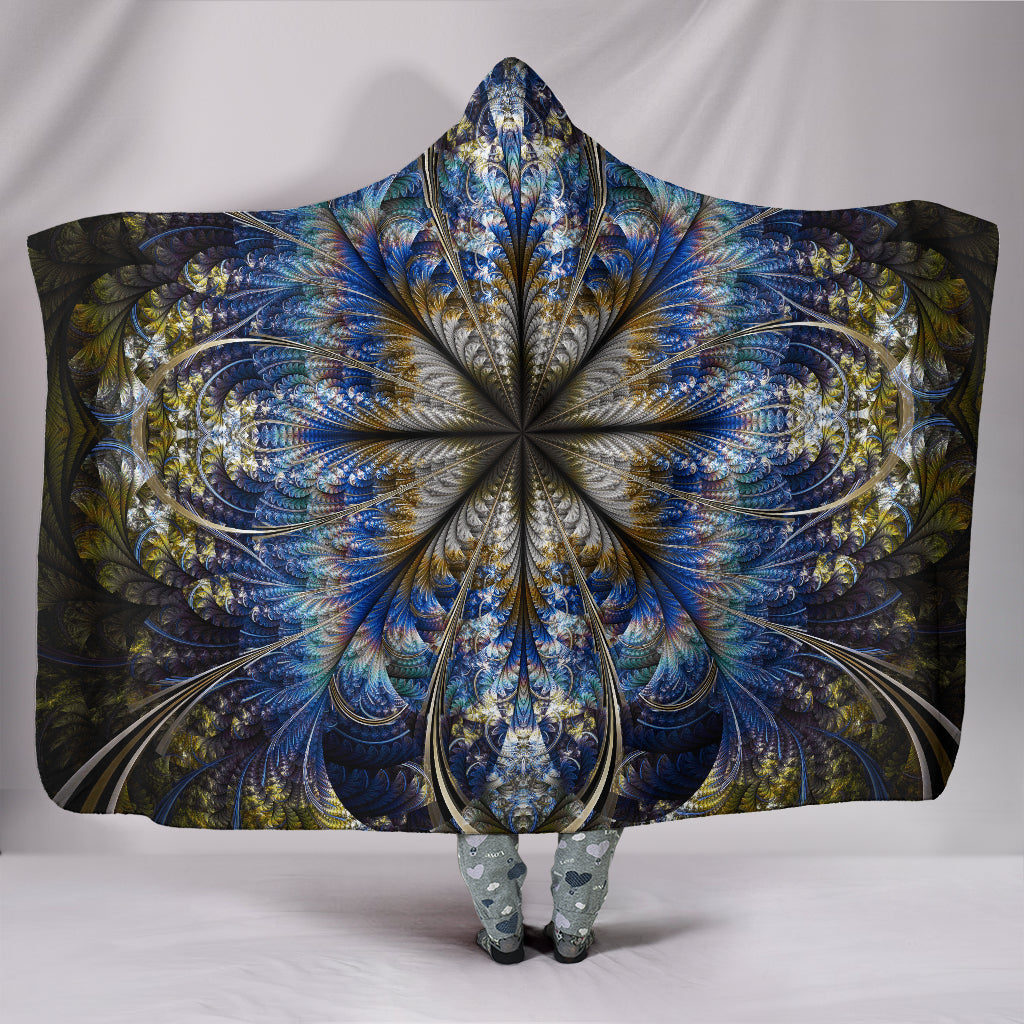 MANDALA- Fractal Mandala Hooded Blanket Custom Design