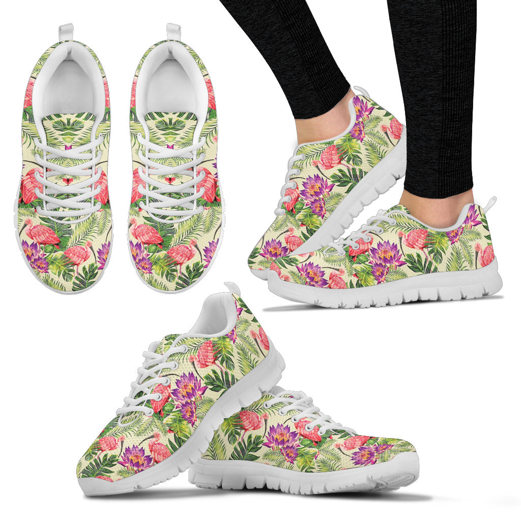 Flowers Handcrafted White Sole Sneakers