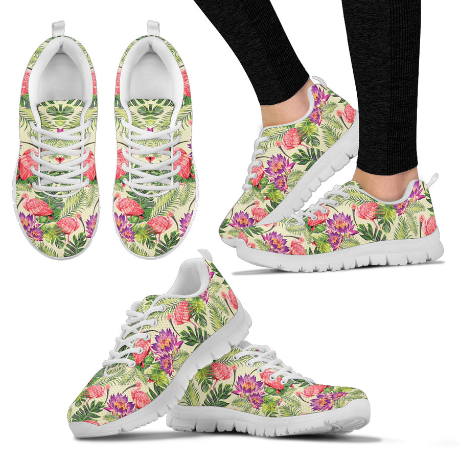 Flowers Handcrafted White Sole Sneakers