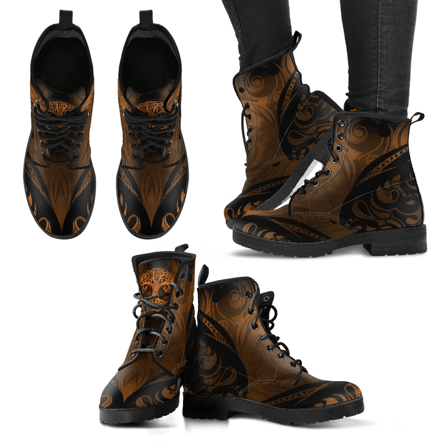 Tree of Life Women`s Leather Boots Brown