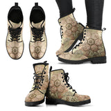 Flowers-Vintage Flower Women's Cozy Leather Boots