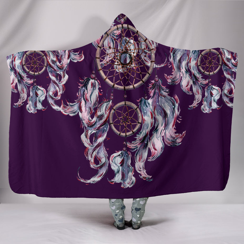 DREAMCATCHER-Purple Dream Catcher Hoodie Blanket Custom Art Cosy
