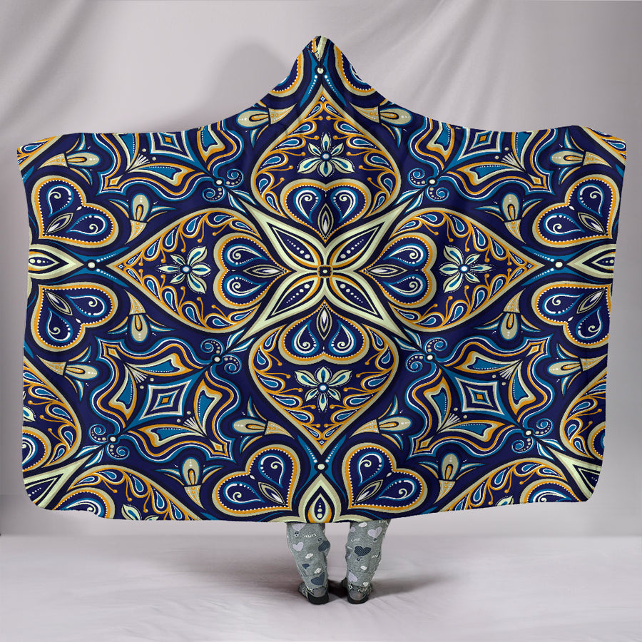 FLOWERS- Fractal Flower Hoodie Blanket