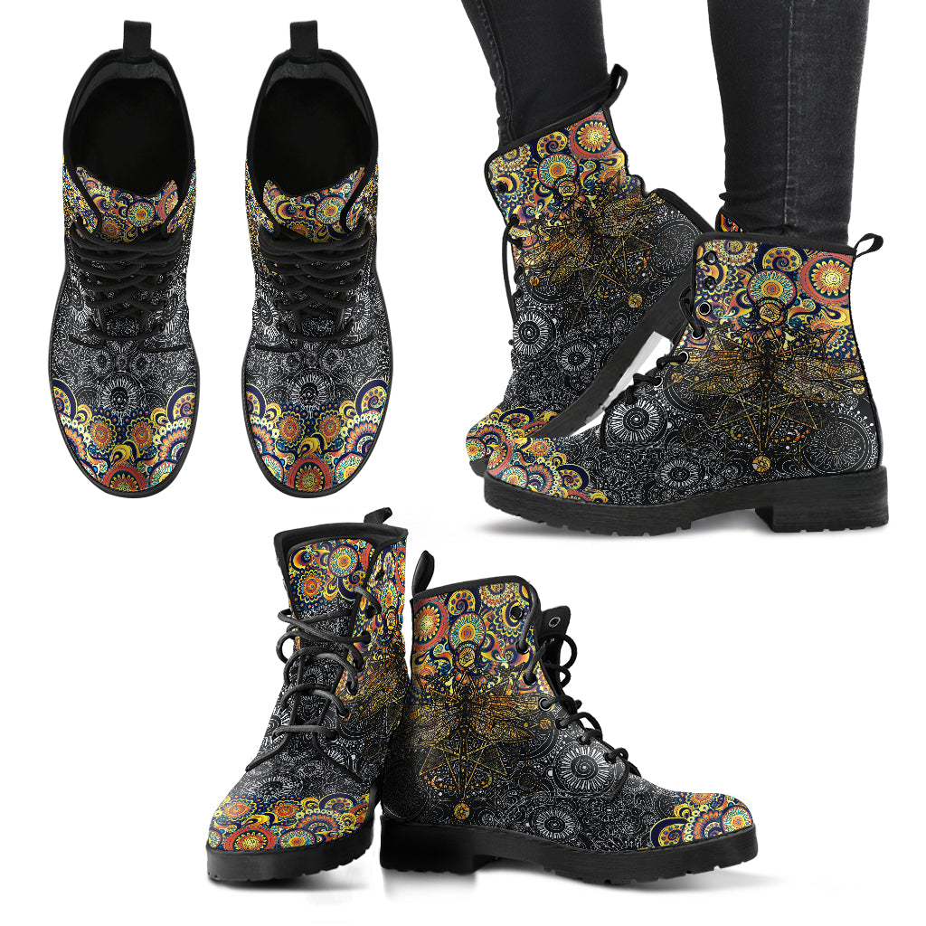 Dragonfly Henna Women's Leather Boots