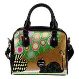 Shoulder Bag "Feline Florist 2" Custom Art Design