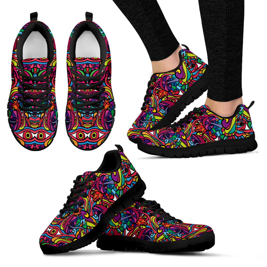Hippie Handcrafted Black Sole Sneakers