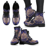 Spiritual- Elegant Lotus Women's Leather Boots Vegan Friendly