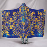 MANDALA-Gold Bohemian Hoodie Blanket