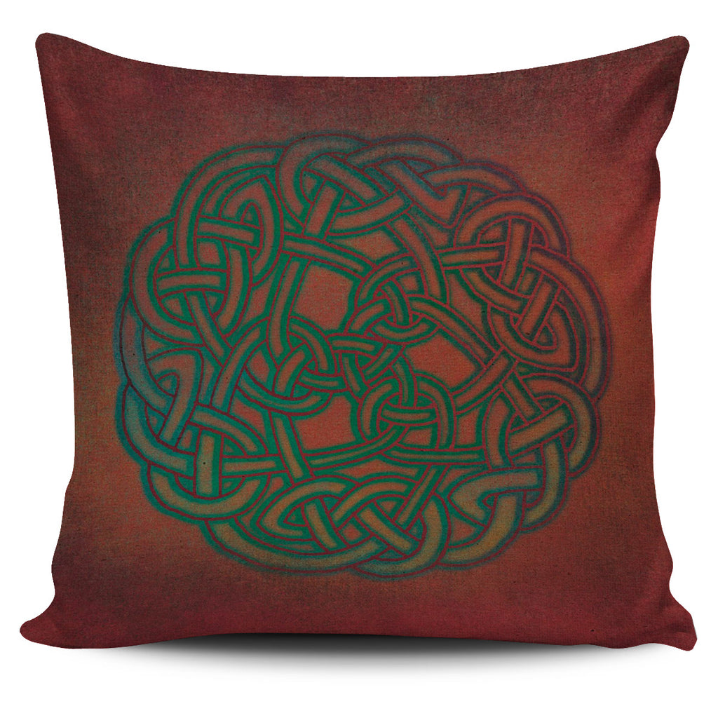 CC Red Celtic Knot Work Pillow Cover