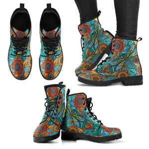 Dragonfly Mandalas Women's Leather Boots