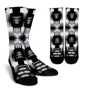 Black and White Fire Crew Socks