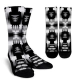 Black and White Fire Crew Socks