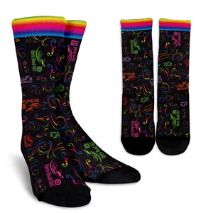 RAINBOW Scatter Design Open Road Girl Socks
