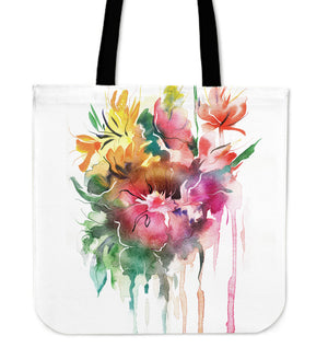Watercolor Floral Cloth Tote Bag- JUST PAY SHIPPING