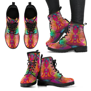Spiritual- Meditation Women's Leather Boots Vegan Friendly