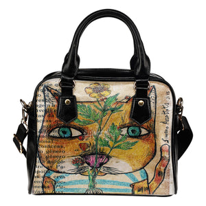 Shoulder Bag "Graffiti Cat" Custom Art Design