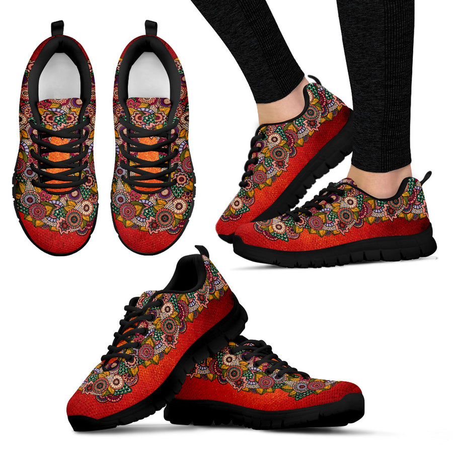 Henna Handcrafted Black Sole Sneakers