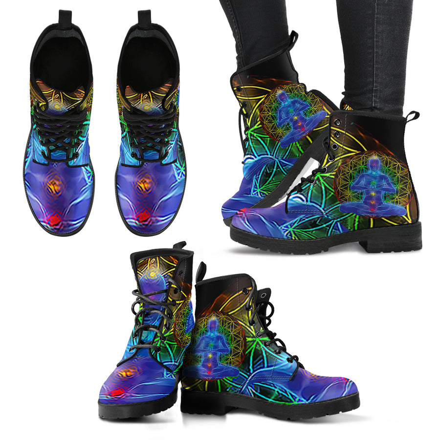 Chakra Balancing -Women's Leather Boots