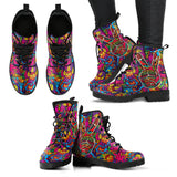 Hippie- Peace Women's Leather Boots Vegan Friendly