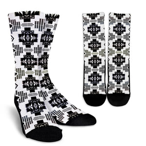 Seven Tribes Black and White Crew Socks