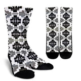 Seven Tribes Black and White Crew Socks