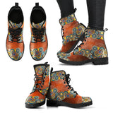 Henna- Mandala Women's Vegan Friendly Leather Boots