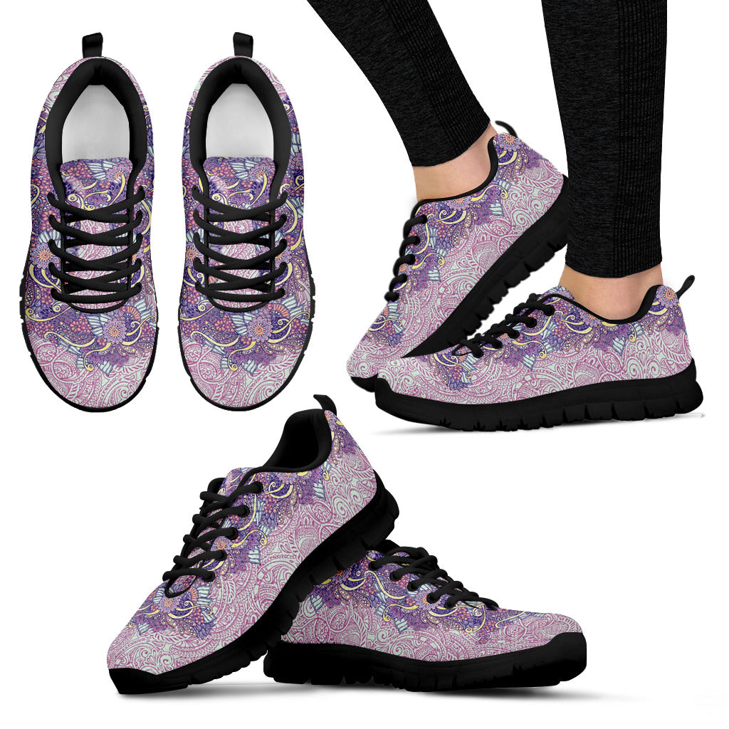 Henna Handcrafted Black Sole Sneakers