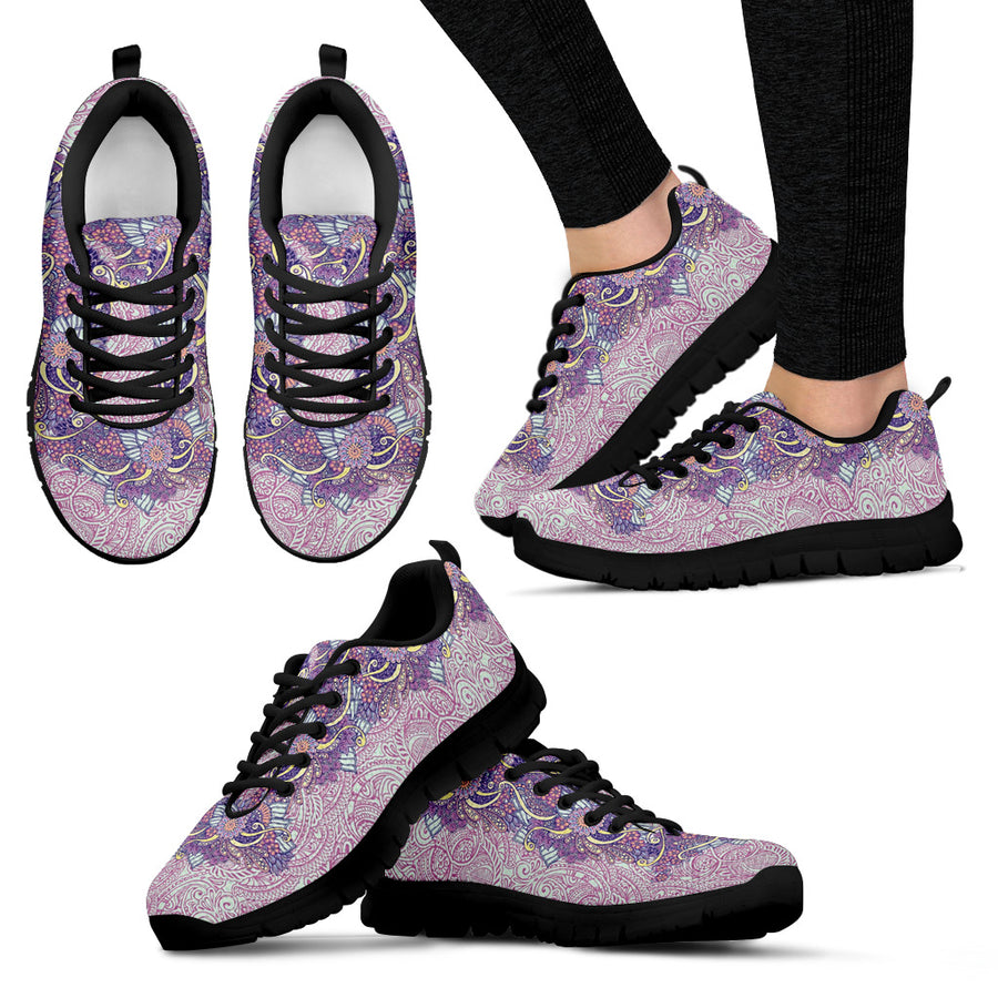 Henna Handcrafted Black Sole Sneakers