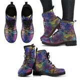 Spiritual-Geometric Mandala Women's Leather Boots