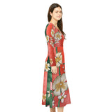 Women's Long Sleeve Dance Dress Japanese Kimono Custom Print Art