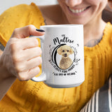 Maltese- My Maltese Leaves Paw Prints On My Heart White Coffee Mug