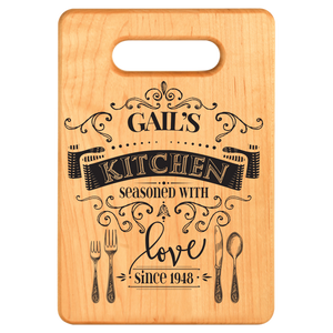 Personalized Cutting Board - Maple {Laser Etched No Colored Art}