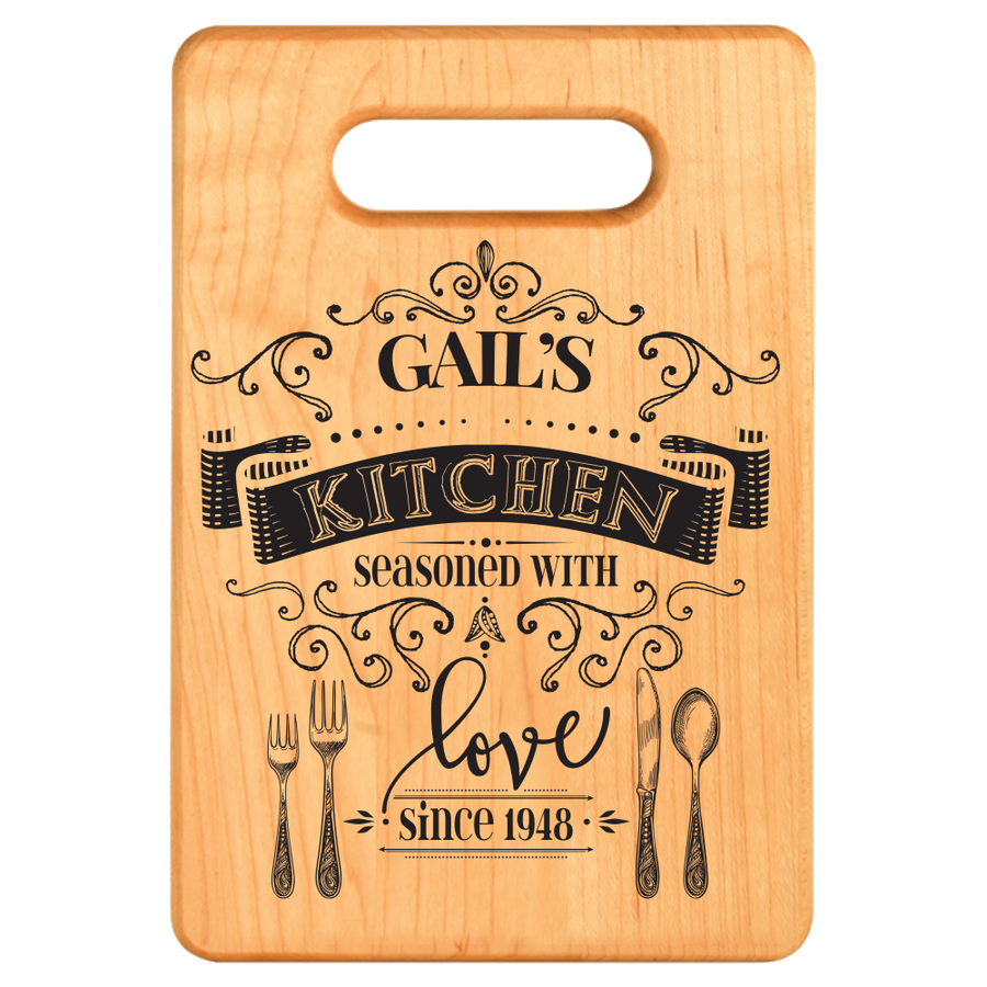 Personalized Cutting Board - Maple {Laser Etched No Colored Art}
