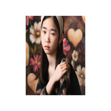 Hearts and Flowers Premium Matte Vertical Poster Vermeer Style