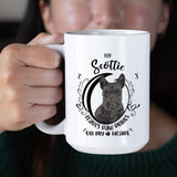 Scottie- My Scottie Leaves Paw Prints On My Heart White Coffee Mug