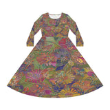 Women's Long Sleeve Dance Dress Sensuous Garden