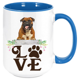 Boxer- LOVE Boxer  Coffee Mug Colored Inside and Handle