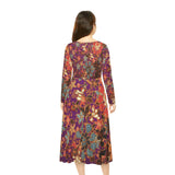 Women's Long Sleeve Dance Dress Indonesian Batik Custom Design