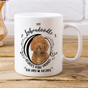 Labradoodle- My Labradoodle Leaves Paw Prints On My Heart White Coffee Mug
