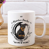 Miniature Pinscher- My Miniature Pinscher Leaves Paw Prints On My Heart White Coffee Mug