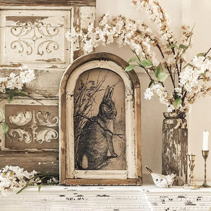 Rabbit Wall Art Rustic Farmhouse Home Decor Gift Easter Bunny Nordic Wall Pictures  Room Decor Bunny Wall Art Print