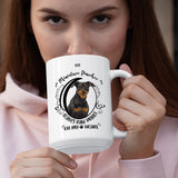 Miniature Pinscher- My Miniature Pinscher Leaves Paw Prints On My Heart White Coffee Mug