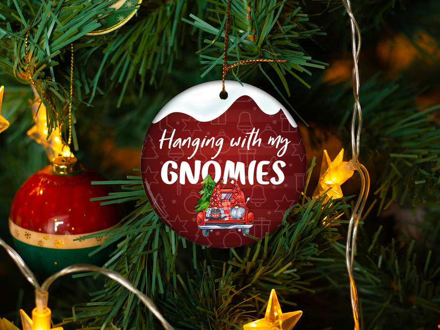 Gnomies - Ceramic Round Ornament