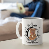 Pit Bull- My Pit Bull Leaves Paw Prints On My Heart White Coffee Mug