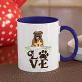 Boxer- LOVE Boxer  Coffee Mug Colored Inside and Handle
