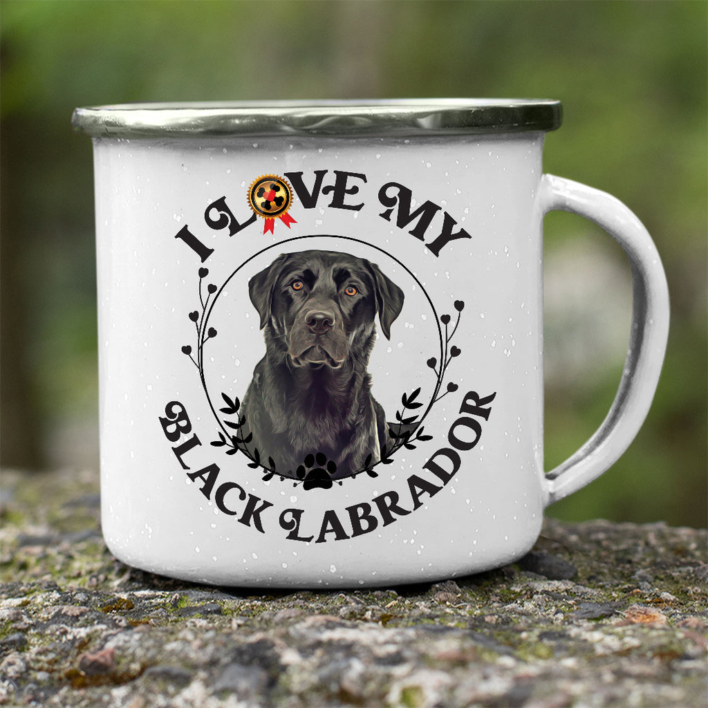 Black Lab: I Love My Black Labrador  Stainless Steel Camping Mug