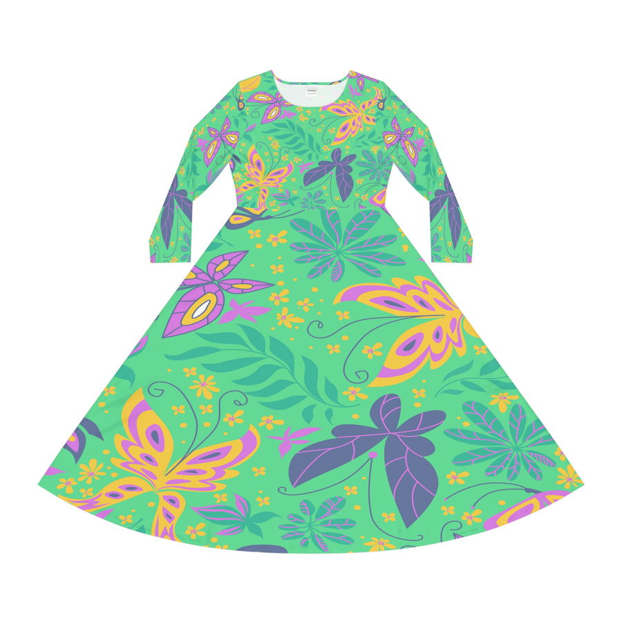 Women's Long Sleeve Dance Dress Butterfly Dance